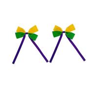 Clip per per capelli tricolore - Accessorio per festa di carnevale, di carnevale messicano, molletta a nastro verde viola giallo, decorazione per capelli | Adatto per la festa di parata