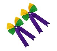 Clip per per capelli tricolore - Accessorio per festa di carnevale, di carnevale messicano, molletta a nastro verde viola giallo, decorazione per capelli | Adatto per la festa di parata