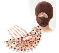 Clip Per Pettine Per Capelli Pettine for piastra for capelli in cristallo Pettine for inserto a forcina(Colour 2)