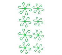 Clip per piante da giardino, 4 misure, rosso, verde, nero (verde) | Design in plastica riutilizzabile, uso di lunga durata, previene la rottura dello stelo, si adatta a varie piante