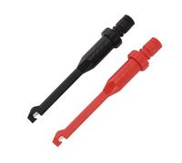 Clip per piercing a filo, 2 pezzi sonda forata in filo multimetro per isolamento con 4 mm connettori a banana femmina per il rilevamento del circuito dell'auto rosso nero