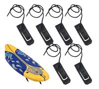 Clip per Pinne Da Tavolo - Set Di Clip per Pinne Da Bacino Idrografico per Surf 1,6 X 0,5 Pollici | 6 Clip Rimovibili per Tabl A Remo | Da Tavolo Hawaiano per