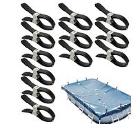 Clip per piscina, chiusure antivento per teloni, facili da usare con struttura in acciaio inossidabile, morsetto invernale per esterni, spiaggia, cortile, prato, patio, 12 x 6 x 2 cm