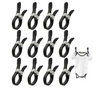 Clip per piscina - Fuscritori in acciaio inossidabile da 12x6x2cm per esterno, patio con sospensione antivento, clip anti -scratch pesanti per spiaggia, prato, mazzo, coperture per mobili, metallo arg