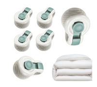 Clip per Piumino - 6 Clip per Copripiumino Elementi di Fissaggio Interni, Spille per Piumino Innovative | Set di Elementi di Fissaggio per Piumino con bloccaggio Sicuro, Morsetti Che impediscono Lo