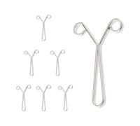 Clip per polsini in lega di alluminio con bordi arrotolati a forma di Y, accessori per gioielli regolabili, chiusura a manica per viaggi con chiusura a manica leggera