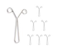 Clip per polsino in alluminio a forma di Y, bordi arrotolati, chiusura regolabile a forma di Y, per gioielli e forniture artigianali, chiusura regolabile multicolore