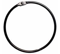 Clip per raccoglitore, colore nero, confezione da 8, 7 cm, anelli sfusi per schede e appunti, placcati in metallo