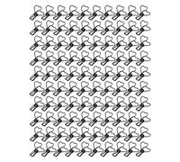 Clip per raccoglitori Piccola clip per raccoglitori in metallo a forma di cuore cava Forte forza di serraggio per documenti Certificati Biglietti 100 pezzi (Nera)