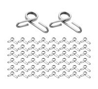 Clip Per Recinzioni Metalliche,50 Pezzi Tenditore In Acciaio Inossidabile - Isolatori Per Pali A Barra Tonda | adatti a Recinti per Bestiame, Gestione Pascoli, Giardino Esterno e Serra