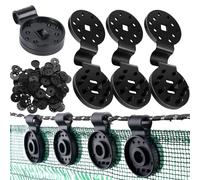 Clip per Rete Parasole - 50pcs Ganci Plastica con Occhiello Riutilizzabile per Telo Ombreggiante e Antigrandine