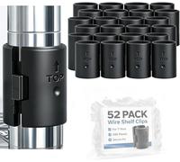 Clip per ripiani in filo metallico 52 pezzi di fermi per mensole per scaffalature metalliche per manicotti da post-scaffalatura da 1 "Sostituzioni per sistema di scaffalature metalliche