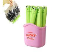 Clip per sacchetti alimentari, 6 pezzi, ermetiche, con contenitore | Pinze per borse, patatine fritte e conservazione del cibo in cucina, frigorifero, armadio, dispensa, appartamento, pane