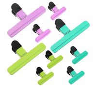 Clip per sacchetti di patatine fritte, due misure, sigillanti resistenti con tenuta ermetica, per pane, snack, confezioni di alimenti