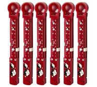 Clip per sacchetti per alimenti, confezione da 6 morsetti resistenti per sacchetti di patatine fritte, con marcature di misurazione, sigillatura riutilizzabile per conservare la dispensa della cucina