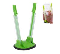 Clip per sacchetti per alimenti, regolabile, per congelatore, borsa per sandwich, porta sacchetti a mano libera, clip per la preparazione degli alimenti, sacchetto per congelatore in plastica (verde)
