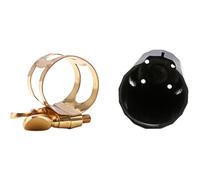 Clip per Sassofono Contralto Nero in Metallo e Plastica, C50d | Accessorio Portatile Bordi Lisci e Copertura Aperta, per Prove, Lezioni, Musicisti e Sostituzione