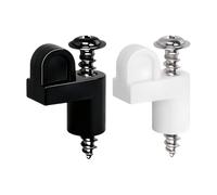 Clip per schermi per finestre - Clip per linguette di fermo, Hardware in acciaio al carbonio ABS, set di dispositivi di fissaggio per schermi con bloccaggio sfalsato da 12 pezzi, Strumenti affidabili