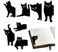 Clip Per Segnalibri Magnetici, Clip Per Segnalibri Con Gatti Neri | Regalo Meraviglioso, Divertente Contrassegno Magnetico Per Libri, Studenti, Insegnanti, Scuola, Casa, Ufficio, Amante Dei Gatti