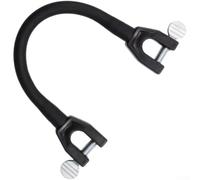 Clip per snowboard con corda elastica e corpo in plastica modellata per il collegamento della punta degli sci in esercizi di livello base (nero)