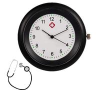 Clip per stetoscopio, clip per petto da 44 mm, per infermieri, attacco analogico per stetoscopio con simboli, clip su orologi per fissaggio stetoscopio, tasca impermeabile e accurata, Nero , Refer to