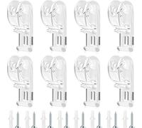 Clip per tapparelle per finestre - 8 guide trasparenti per catene di sicurezza, ganci per corde per tende a rullo, durevoli di tipo P | Fissaggio per tende ad anello per home office, clip, fermo