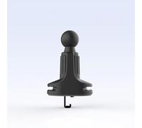 Clip per telefono per auto con testa a sfera per bocchetta dell'aria per materiale ABS nero - con staffa di supporto per smartphone compatibili rotazione a forma di O rotonda a 360° (13 mm)