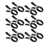 Clip per Telo Mare, 12 x 6 x 2 cm, Clip in Metallo per coperture per Piscina, 12 Pezzi di Fissaggio AntiGraffio in Acciaio, Clip Antivento per Piscine, per Esterni, Spiaggia, Cortile, Prato