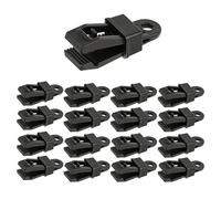 Clip per telone da 16 pezzi, clip per telone per tenda, clip per maniglia di bloccaggio robusta regolabile, morsetto per tenda multifunzionale, per tende da esterno, tettoia, protezione solare
