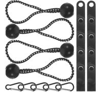 Clip per Tenda Campeggio in Nylon e Plastica, Nero, per Teli | Forte Tenuta Contro il Vento, Montaggio Rapido, per Gazebo e Parasole, Accessorio da Campeggio