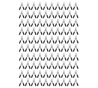 Clip per test elettrici isolati Processo ad alta precisione 20A Corrente Clip terminali di sicurezza isolati in PVC per esperimenti elettronici Carica batteria automobilistica 100 (Nera)