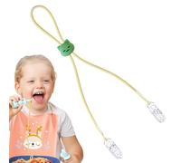 Clip per tovagliolo regolabile, graziose clip per tovaglioli in silicone per bavaglini, cordino per tovaglioli, clip per bavaglini per coltivare abitudini di auto-alimentazione, protezione per
