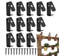 Clip per vaso da fiori - Dimensioni 5,2x2,2 cm, struttura in materiale di ferro, struttura in acciaio resistente, finitura elettrolitica resistente alla ruggine | per appendere vasi di piante in argil