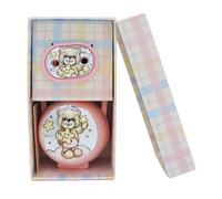 Clip Porta Ciucciotto Catenella e Box Rosa Applicazioni in Argento Orsetto