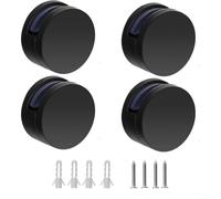 Clip porta specchio in lega di zinco, 4 pezzi per bagno, adatto per vetro da 3 mm a 5 mm, colore nero elegante, facile da installare