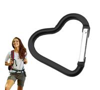 Clip portachiavi a forma di cuore, 12 ganci a molla in lega a forma di cuore, piccolo moschettone, ganci multifunzione per guinzaglio, portabottiglie d'acqua, strumenti di ritaglio e chiavi