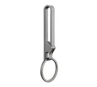 Clip portachiavi moschettone titanio clip portachiavi a sgancio rapido robusto con portachiavi per cintura pantaloni uomo, Normale, Taglia unica