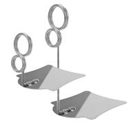 Clip portaetichette da tavolo, con morsetto in metallo, confezione da 10, messaggi clip, note(Silver,10CM)