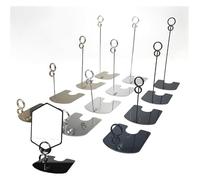 Clip portaetichette da tavolo, Supporto for cartelli in acciaio inossidabile, supermercato di dolci, espositore for prezzi prodotti da forno for torte(Schwarz,20CM)