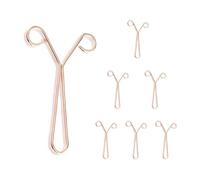 Clip portatili con bordi arrotolati, design regolabile a forma di Y, chiusura a manica regolabile per riparazione di gioielli e uso quotidiano, chiusura compatta da viaggio