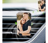Clip profumata personalizzata per la presa d'aria dell'auto con la vostra foto, clip di cristallo per la presa d'aria condizionata dell'auto, decorazione interna dell'auto