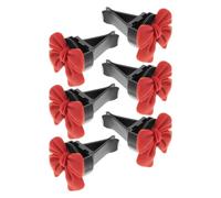 Clip Profumatore Auto a Fiocco per Bocchetta, 6 Pezzi in Resina | Diffusore per Oli Essenziali, Clip Decorativa Rossa, Accessorio Portatile per Ufficio e Salotto