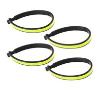 Clip riflettenti per gambe della bicicletta, progettate per la sicurezza funzionale e l'uso ripetuto, struttura in ABS e PVC con elastico elastico (4 pezzi)