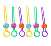 Clip riutilizzabili per sacchetti, 6 pezzi, cinghie in silicone per alimenti, panini, cereali, farina, organizer multiuso per cavi, 16,2 cm