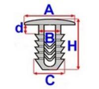 Clip ROMIX ROM 50129Z, 10 Pezzo