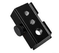 Clip scorrevole da tavolo in alluminio multi foro per sistema IGT con fori adattatori da 6 mm, 1/4 di pollice e 8 mm, ideale per campeggio, picnic e feste nel bagagliaio (nero)