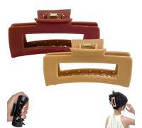 Clip Soft Elastic Fashion Shark Clips, 4,2 in Medium Soft Hair Claw, Clip Cloud, Claw flessibile e non snappabile, Strong Hold Non-slip for Thick or Fine Hair (2 pcs-f)