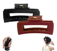 Clip Soft Elastic Fashion Shark Clips, 4,2 in Medium Soft Hair Claw, Clip Cloud, Claw flessibile e non snappabile, Strong Hold Non-slip for Thick or Fine Hair (2 pcs-b)