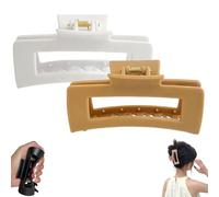 Clip Soft Elastic Fashion Shark Clips, 4,2 in Medium Soft Hair Claw, Clip Cloud, Claw flessibile e non snappabile, Strong Hold Non-slip for Thick or Fine Hair (2 pezzi)