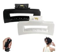 Clip Soft Elastic Fashion Shark Clips, 4,2 in Medium Soft Hair Claw, Clip Cloud, Claw flessibile e non snappabile, Strong Hold Non-slip for Thick or Fine Hair (2 pcs-a)
